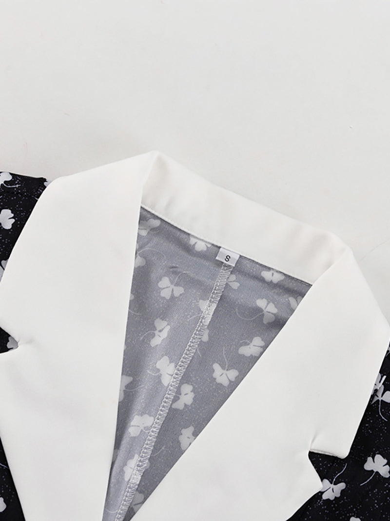 Fashion Bow Detail Print Maxi Dress