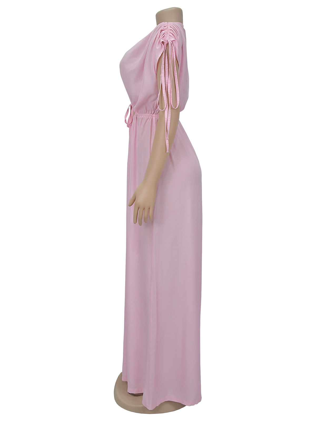 V Neck Batwing Sleeve Casual Wide Leg Jumpsuit