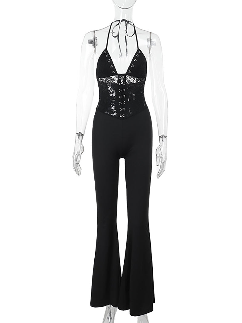 Elegance Backless Slim Halter Jumpsuit
