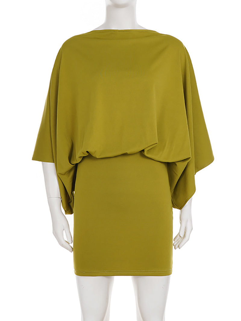 Fashion Loose Backless Package Hip Mini Dress