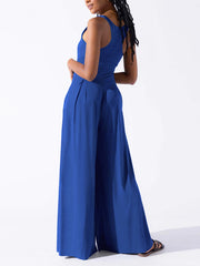 Sexy Spaghetti Strap Slim Wide-leg Jumpsuit