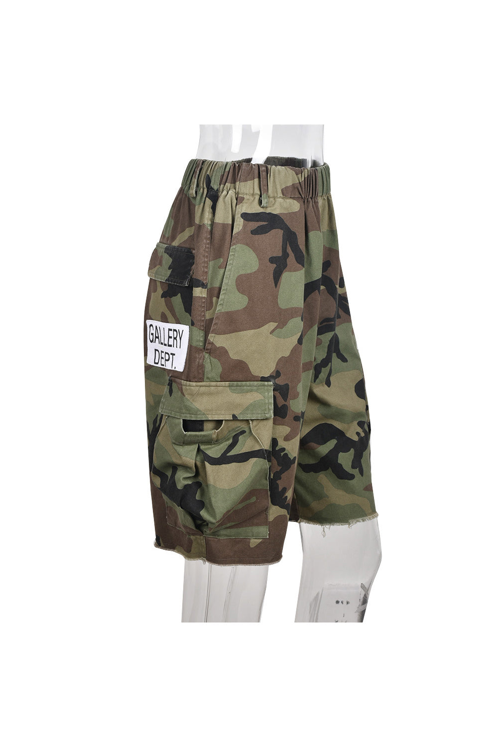 Camo Print Pocket Loose Shorts