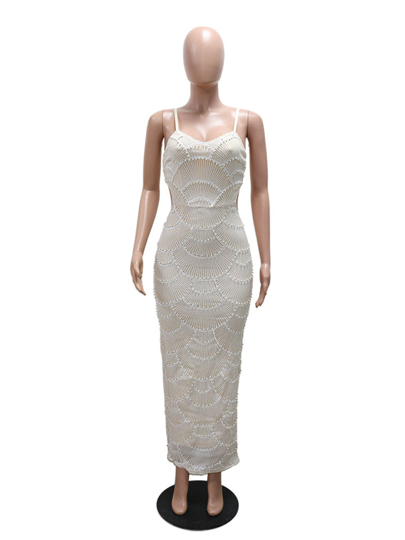 Sexy Bodycon Sequins Suspender Dress