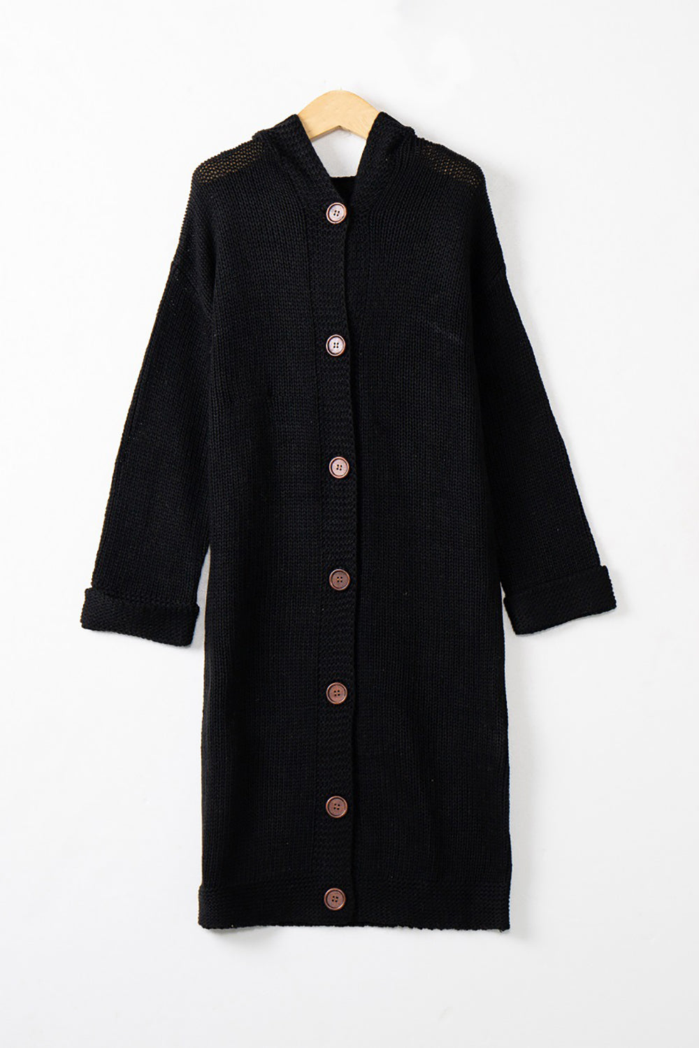 Fashion Hooded Open Front Cardigan Knit Sweaters Coat