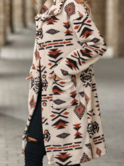 Fashion Print Single-Breasted Cardigan Coat