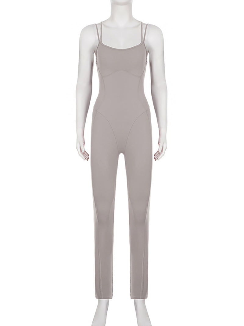 Sexy Cross Backless Yoga Sports Jumpsuit