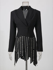 Asymmetric Hem Tailored Blazer-boutique