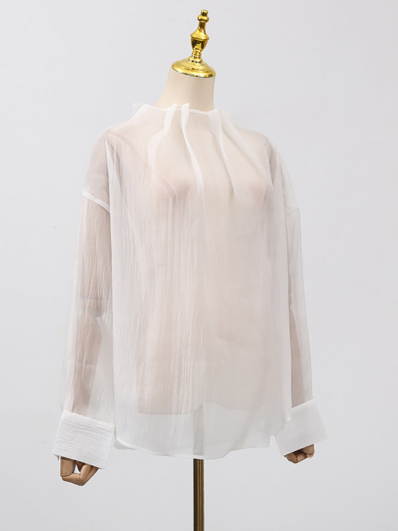 Fashion Oversized Sheer Sun Protection Shirt
