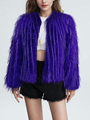 Fashion Faux Fur Cardigan Coat