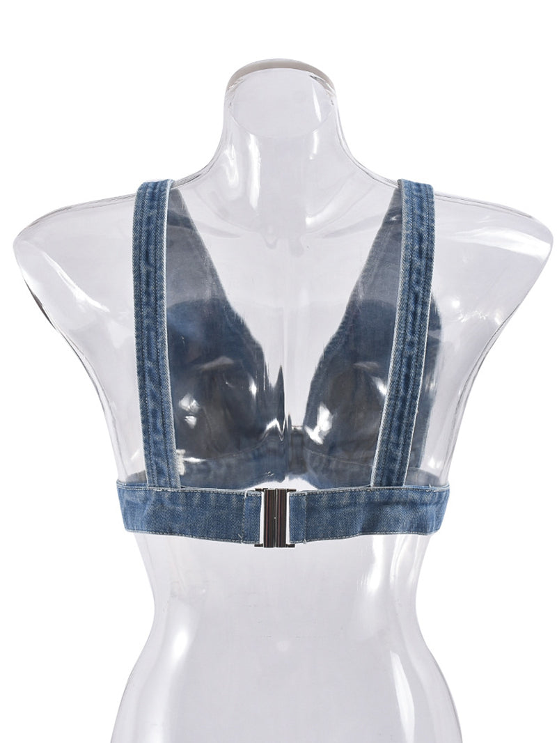 Casual Denim Tank Top