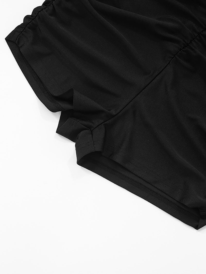 Sexy Off Shoulder Knot Hollow Out Detail Rompers