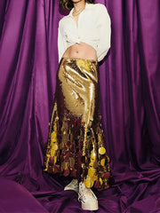 Elegant Party Sequin Skirt