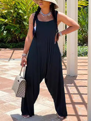 Casual Sleeveless Saggy Jumpsuit