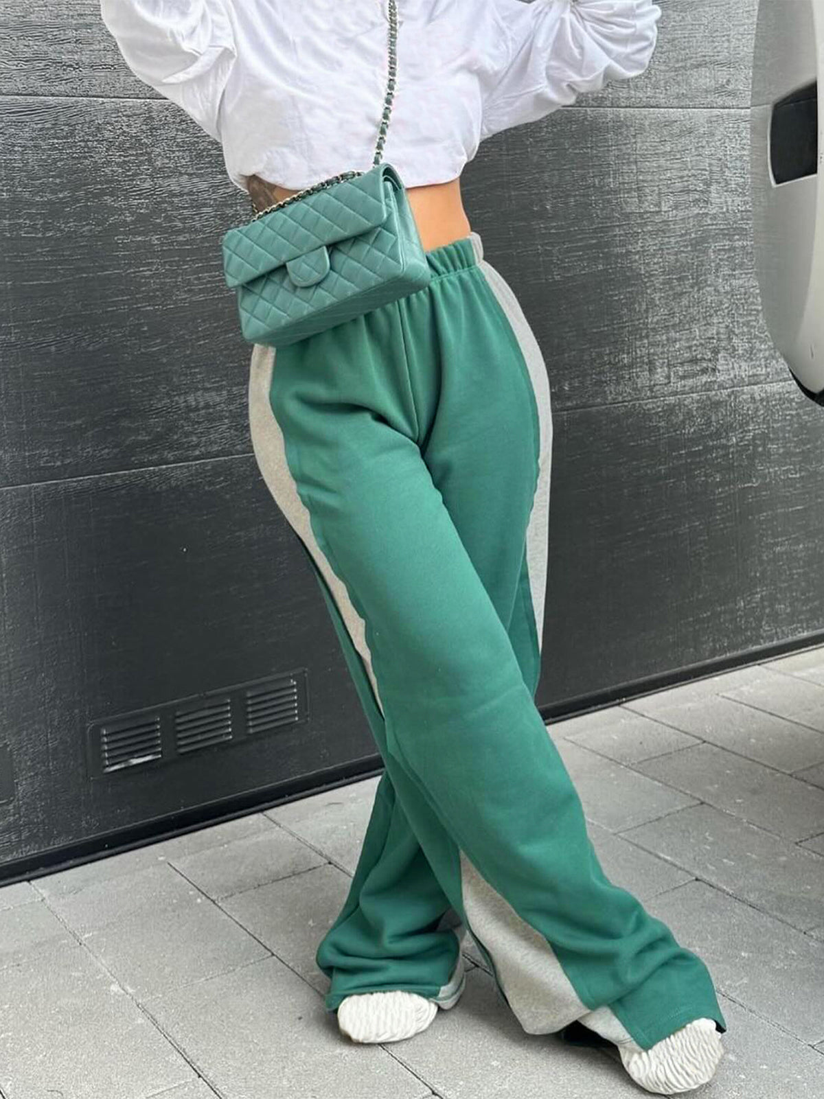 Casual Two-Tone Combo Sweatpants