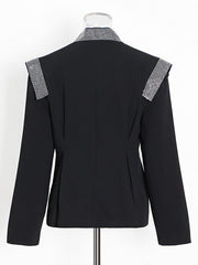 Rhinestone Patchwork Oversized Blazer-boutique