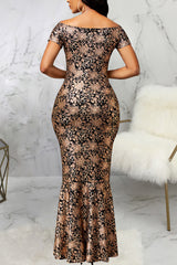 Sexy Off Shoulder Sequin Slim Fit Dress