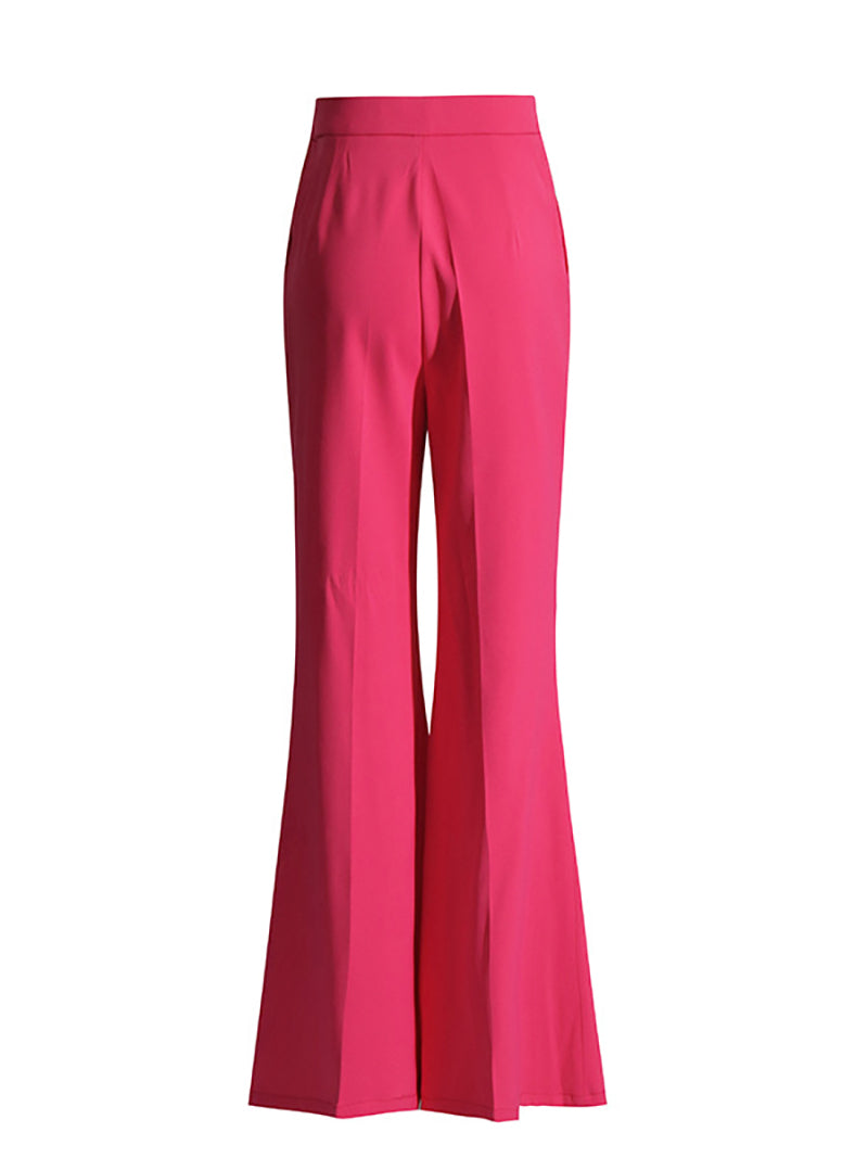 High Waist Suit Pants Casual Flared Trousers