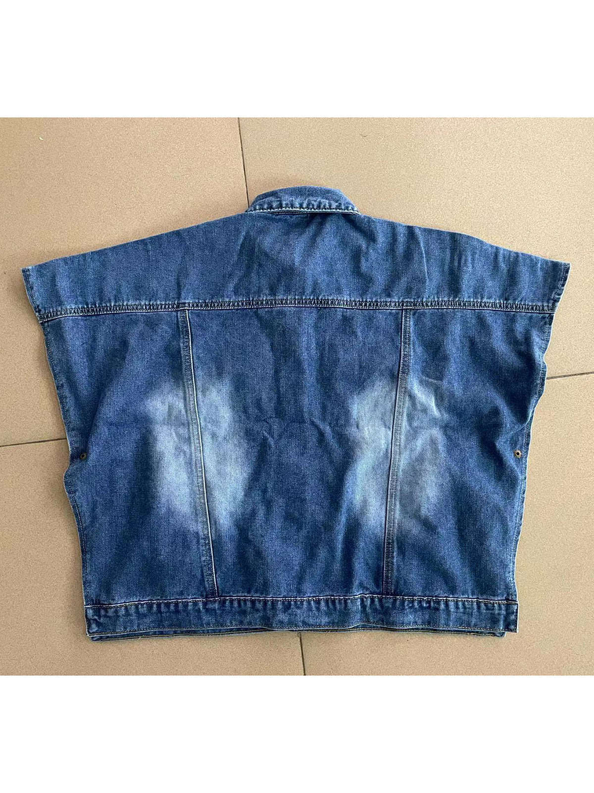 Irregular Cloak Design Denim Jacket