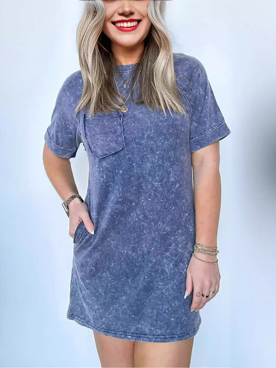 Casual Raglan Sleeve T-shirt Dress