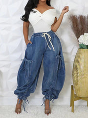 Fashion Lantern Pants Baggy Cargo Jeans