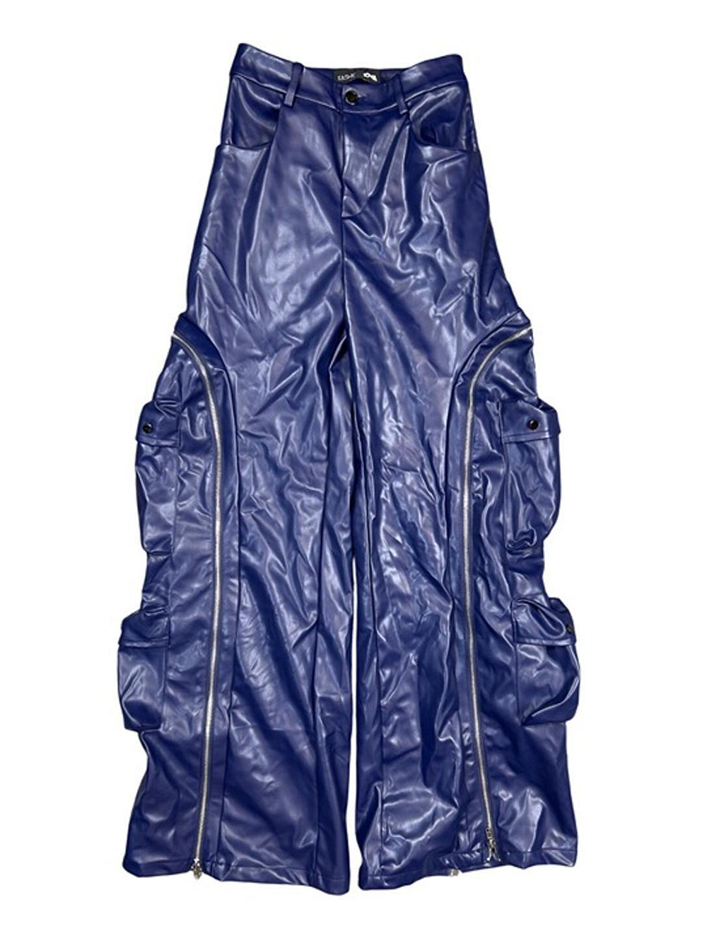 Fashion Multi Pocket Detachable Faux Leather Pants