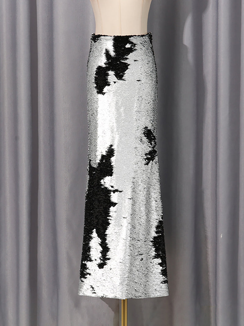 Fashion Sequin Maxi Skirt