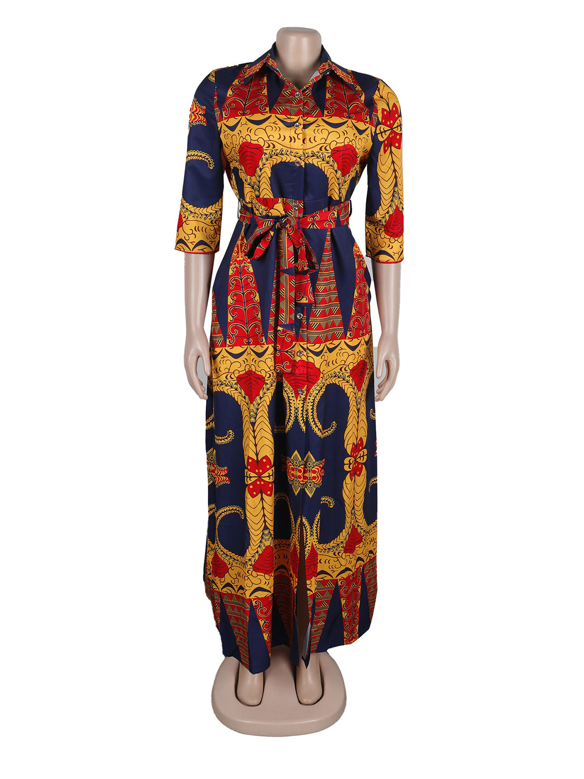 Fashion Print Cardigan Slim Dress