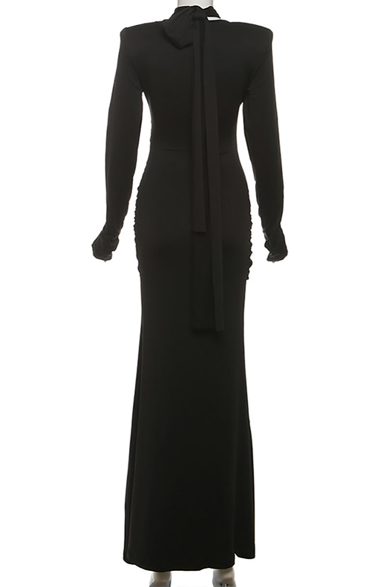 Elegant Lace-up Ribbon Party Night Club Dress