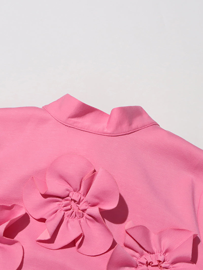 Elegant Flower Applique Slim Maxi Dress