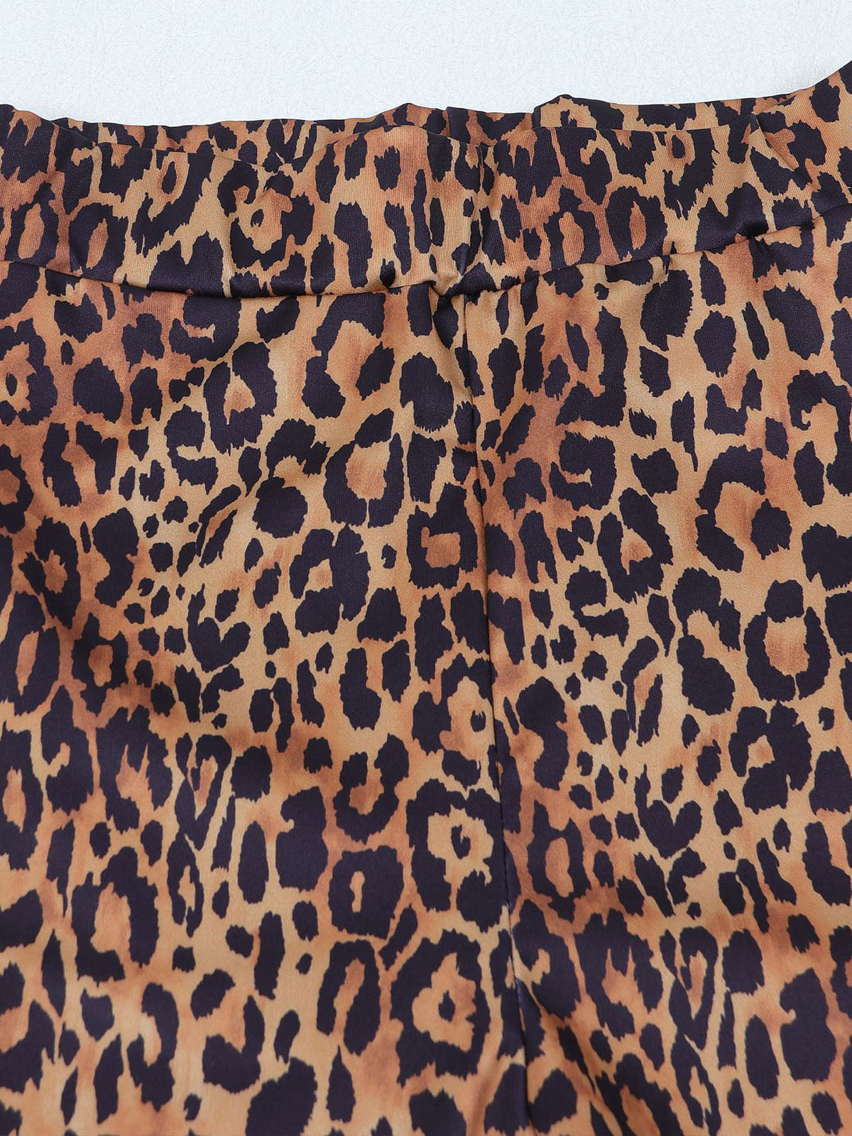 Leopard Print Halter Top And Trousers Casual Set