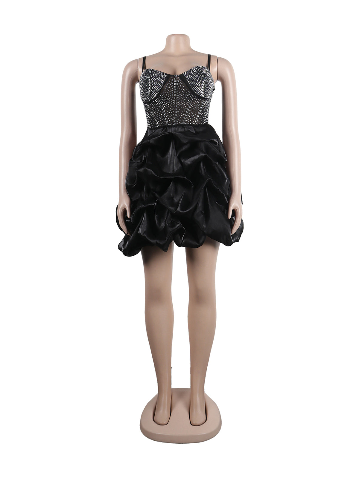 Rhinestone Sheer Mesh Party Night Clubwear Dress