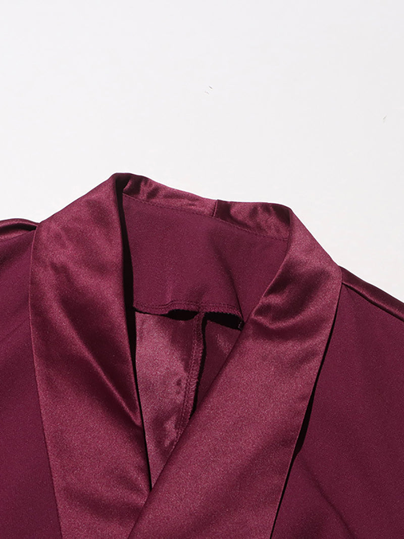 Fashion Asymmetry Blazer Straight Pants Suit