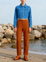 Casual Cropped Denim Jacket