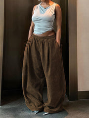 Simple Daily Baggy Long Pants