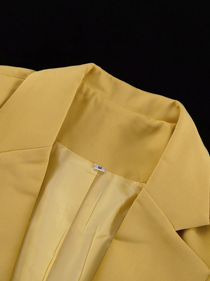 Fashion Loose Blazer and Wide Leg Trouser Suit