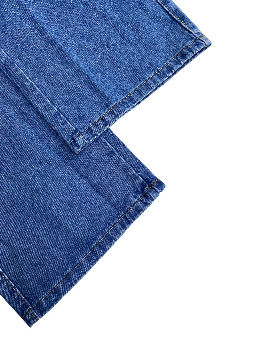 Fashion Gradient Color Cargo Straight Jeans