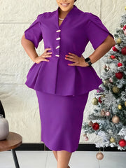 Elegant Cinched Waist Ruffles Bodycon Midi Dress