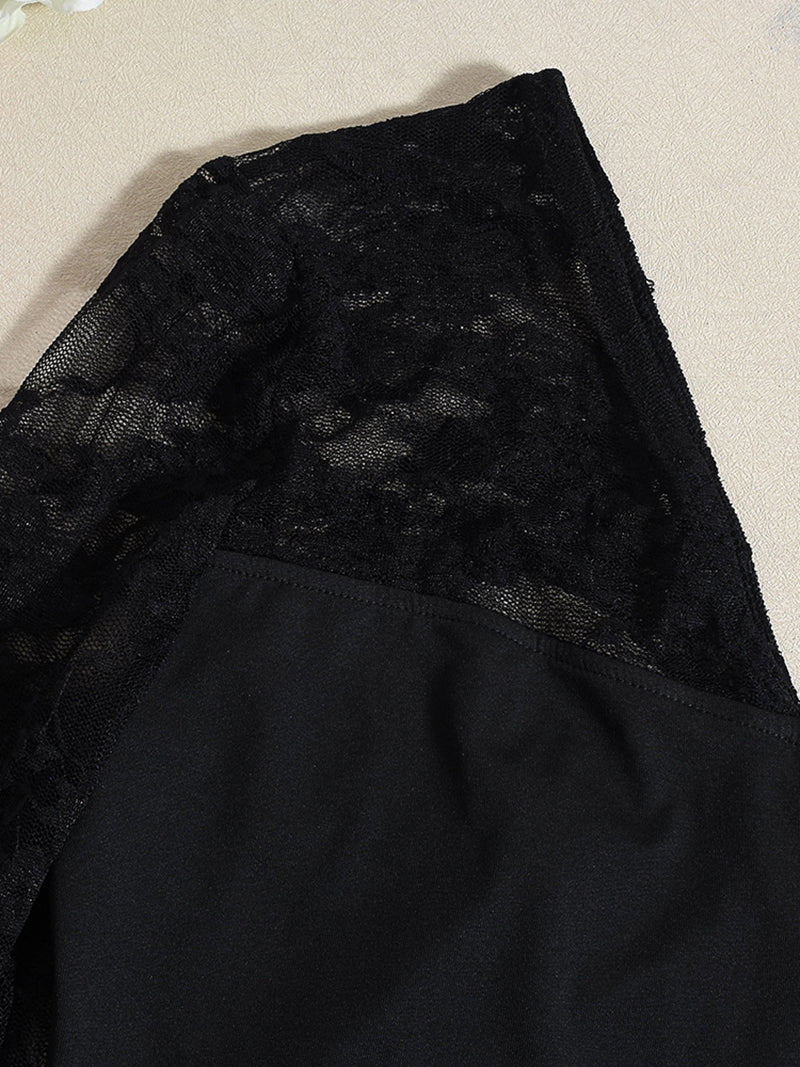 Sexy Sheer Lace Off Shoulder Mini Skirt Two Piece Sets