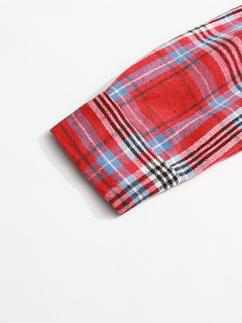Casual Long Sleeve Loose Plaid Button-Up Shirt