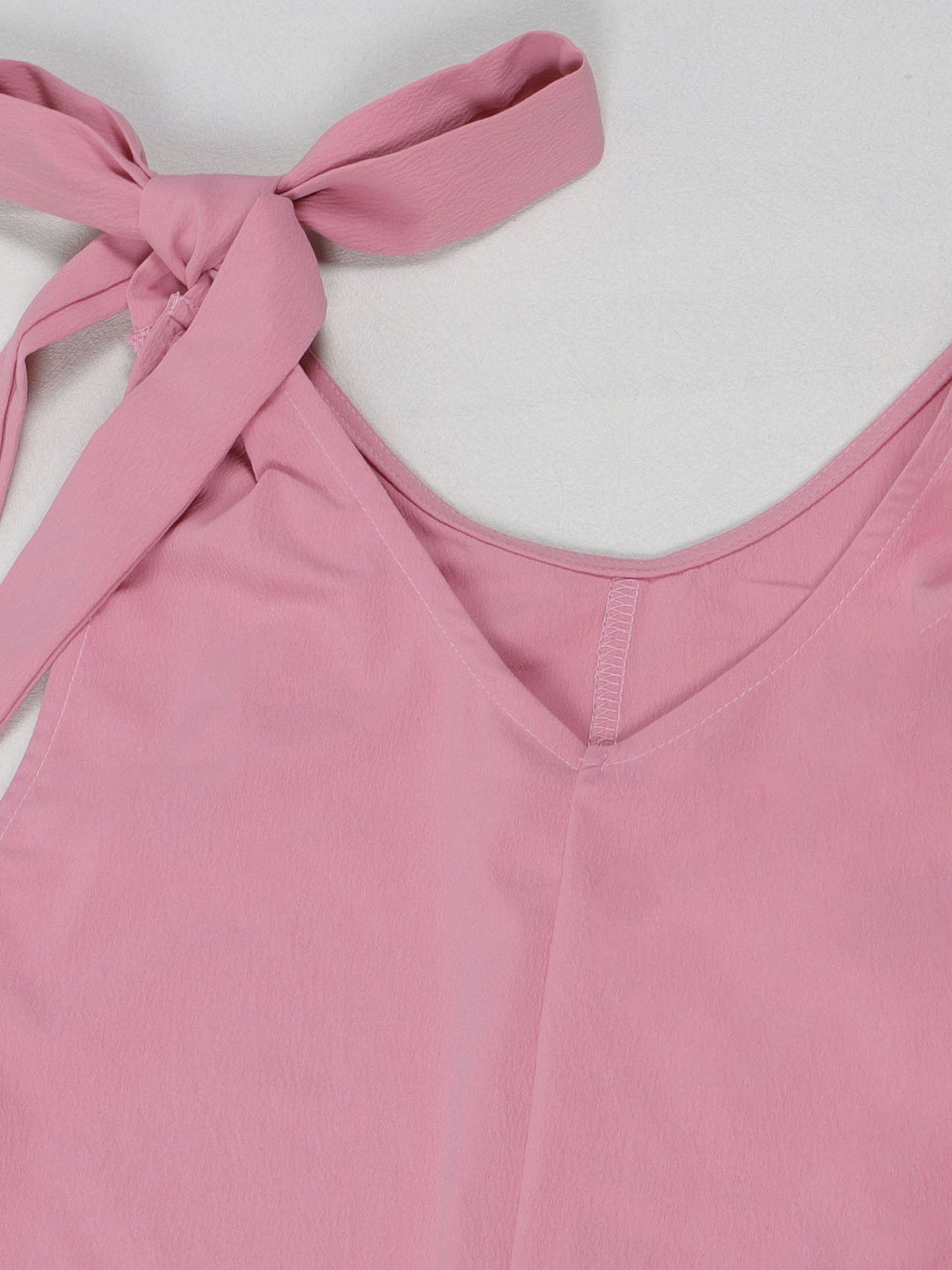 Casual Sleeveless Bow Shoulder Strap Jumpsuit