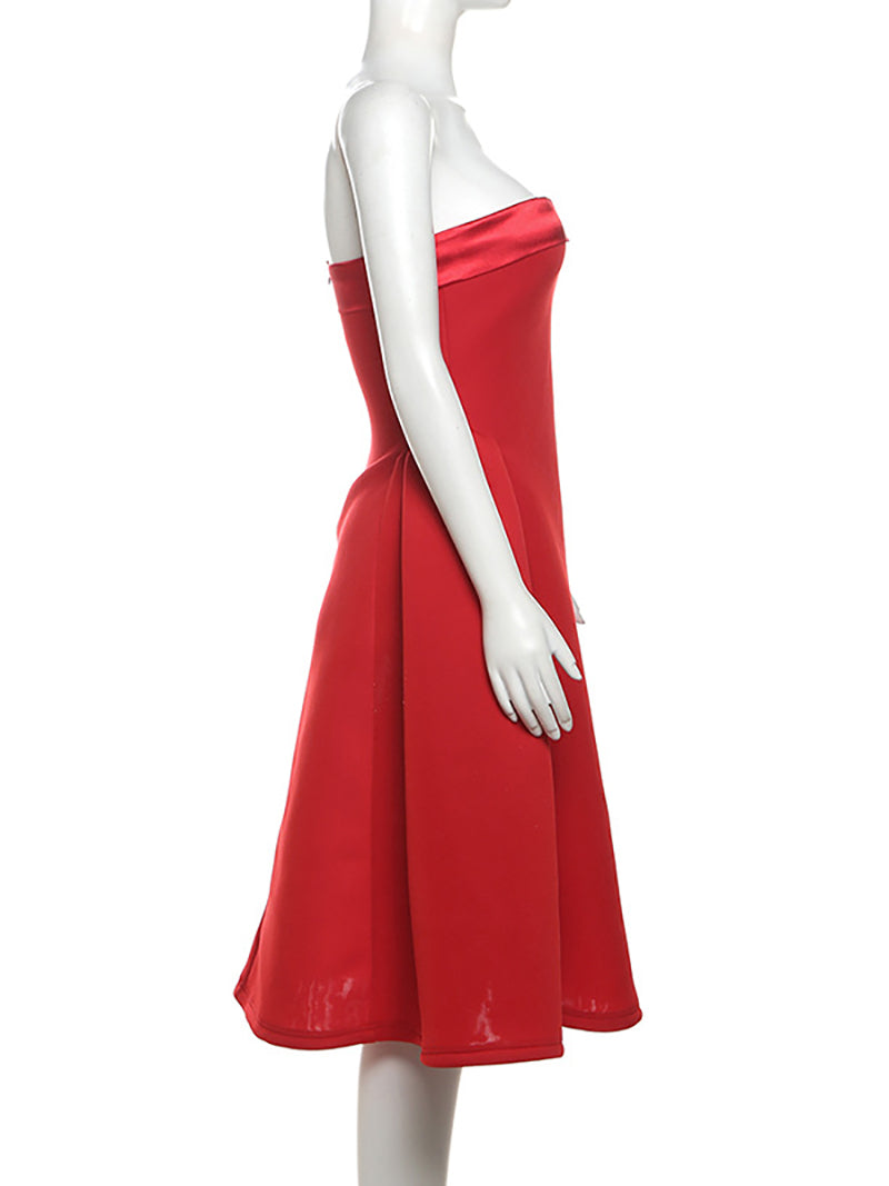 Strapless Slim Fit Evening Gown Dress