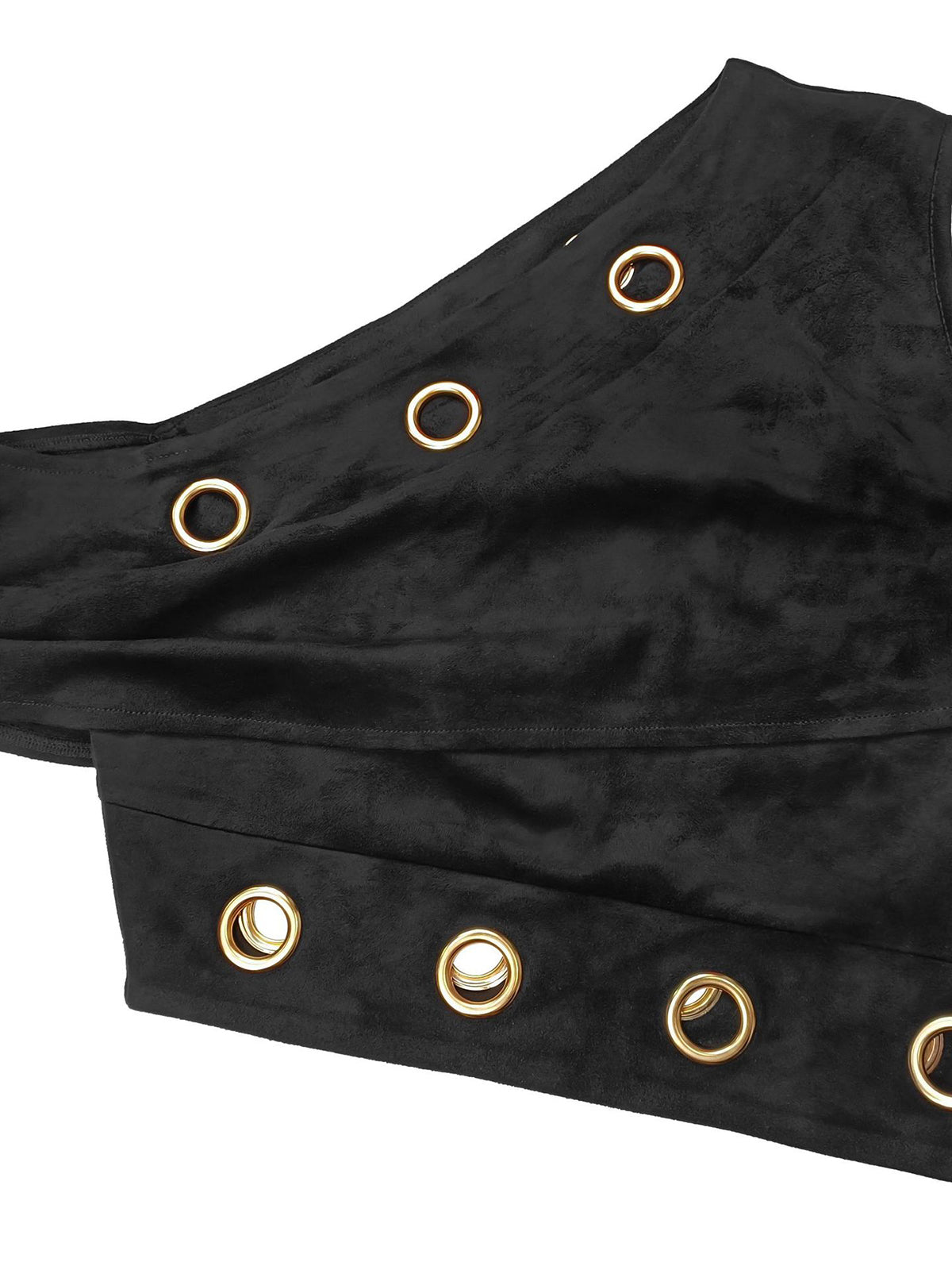 Sexy Oblique Collar Hollow Out Top Mini Skirt Set