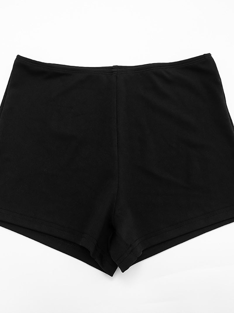Fashion Tight Button V-neck Top Shorts Casual Set
