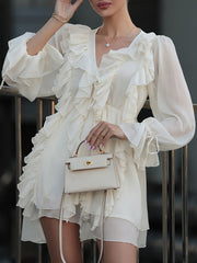 Romance Ruffle Chiffon Dress