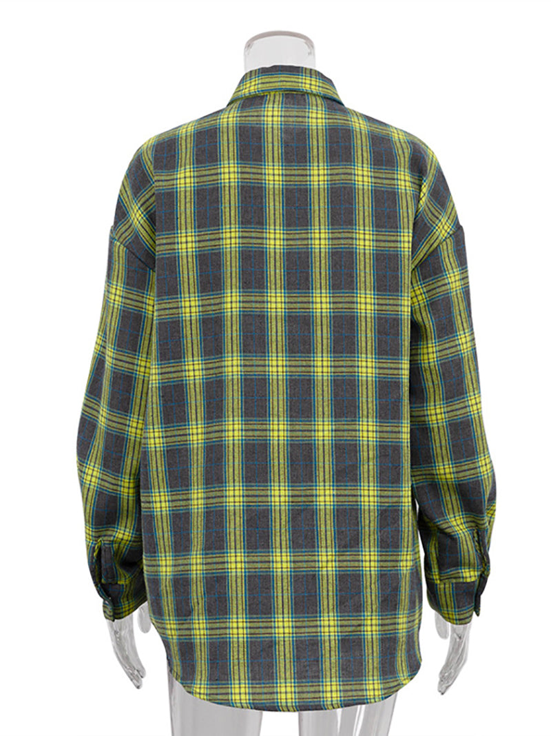 Vintage Loose Plaid Shirt