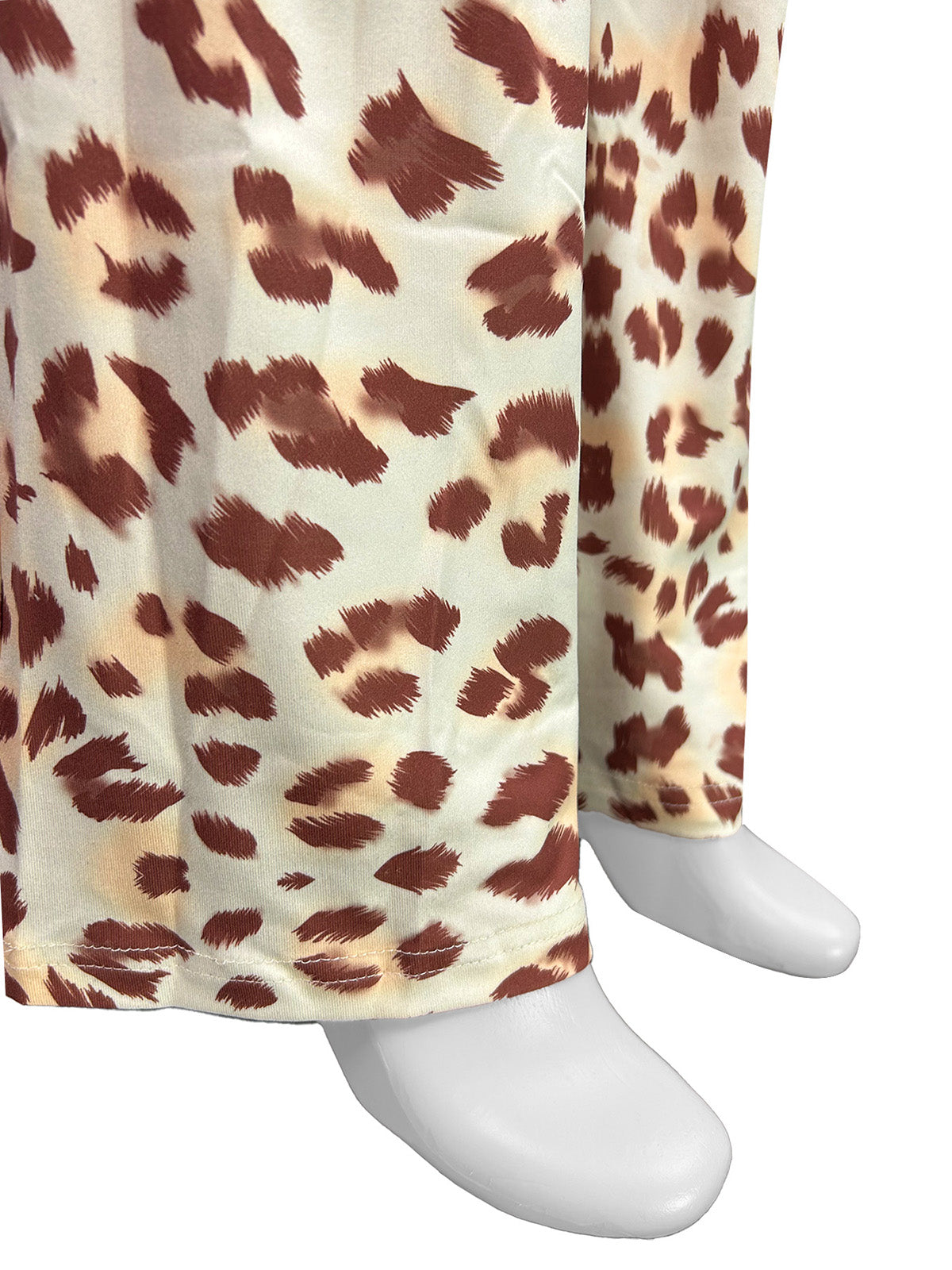 Leopard Print Zipper Hooded Tops Tight Pants Sets