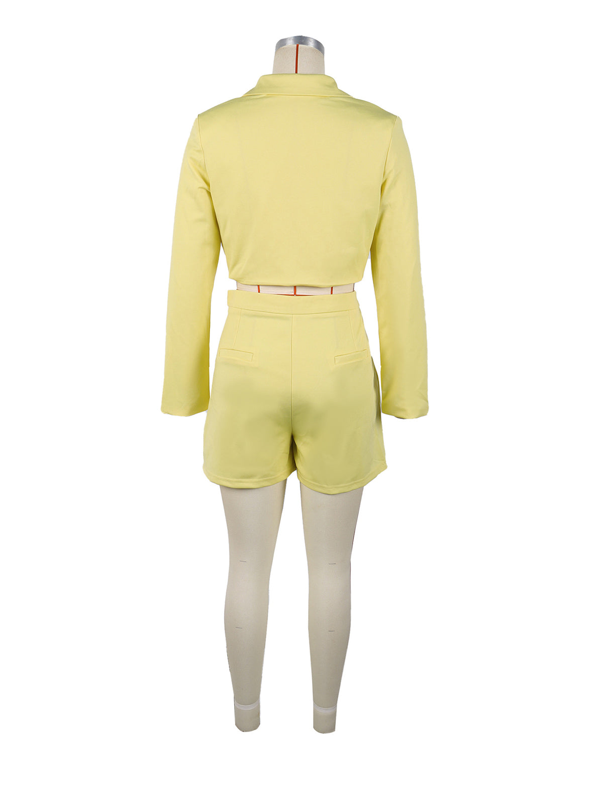 Fashion Cropped Blazer And Shorts Casual Two Piece Suit