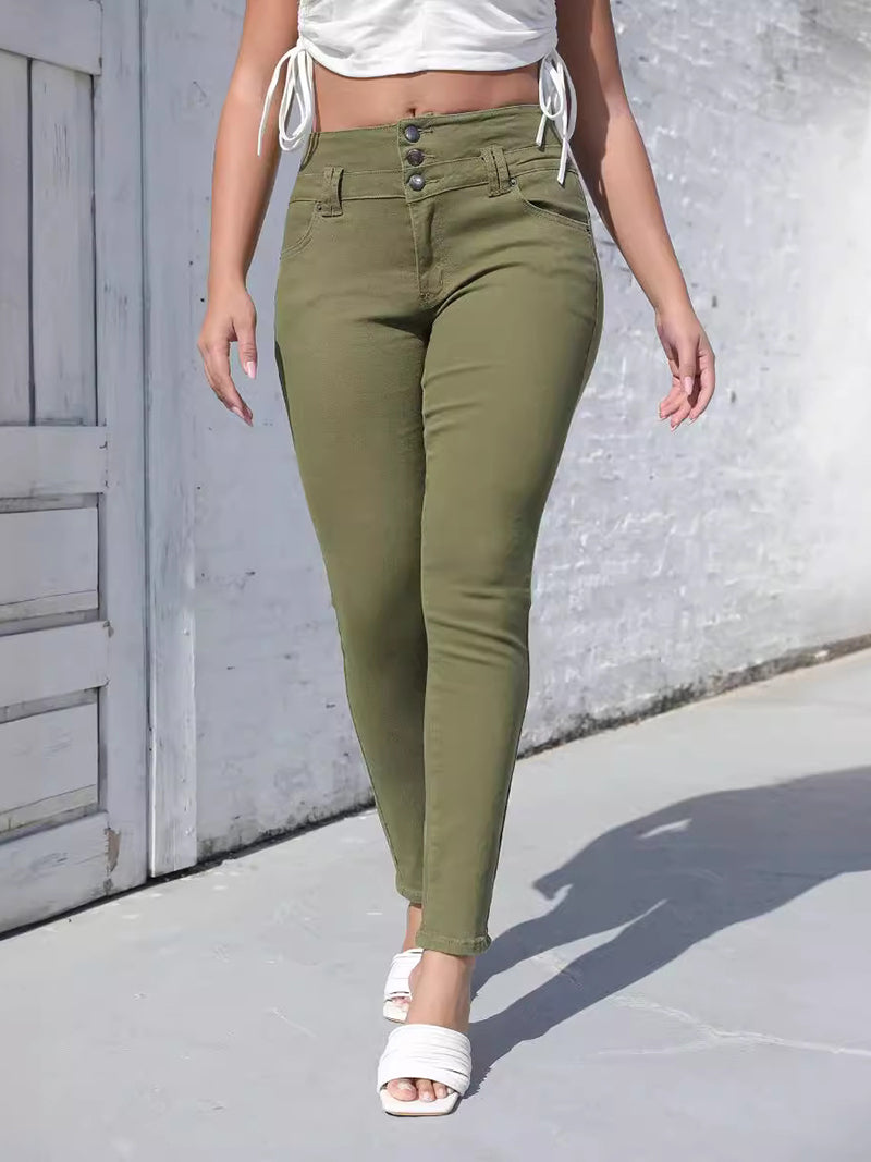 Fashion High Waist Slim Jeans Pencil Pants