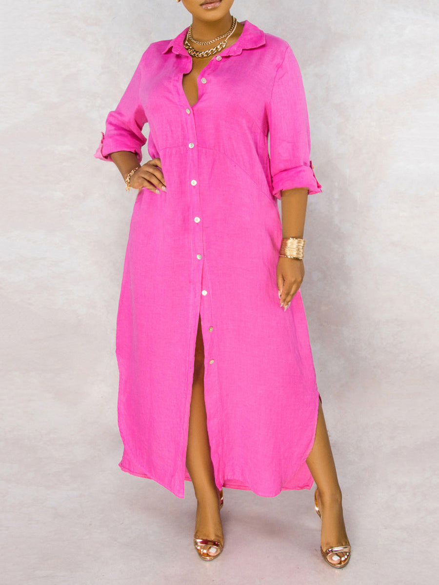 Sexy Boho Robe Loose Shirt Dress