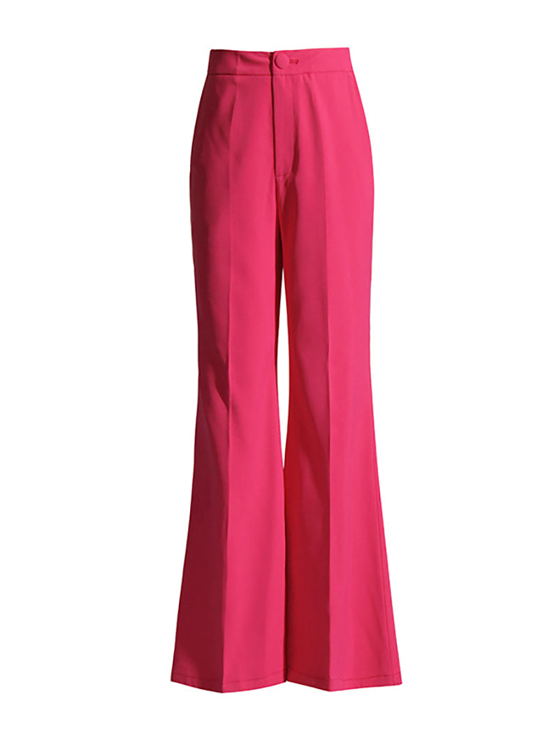 High Waist Suit Pants Casual Flared Trousers